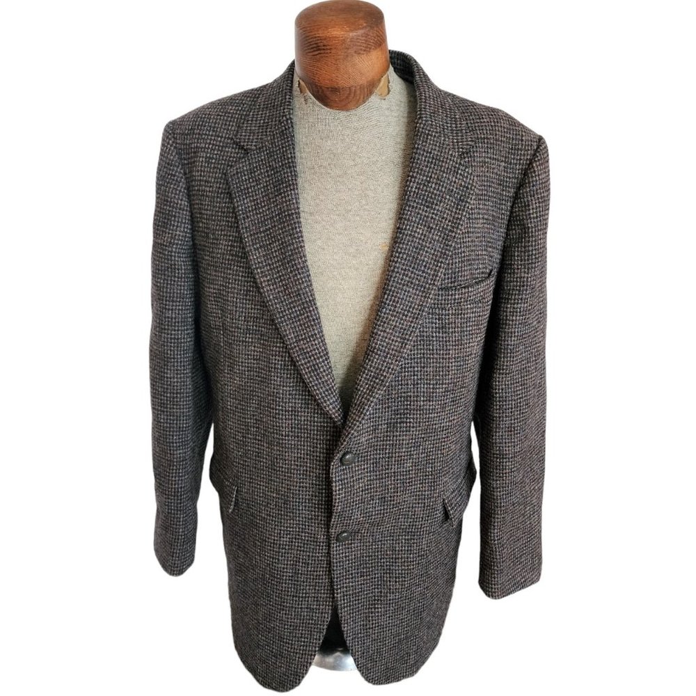 VTG STAFFORD HARRIS TWEED Men's 2 Button Sport Coat Size 48 Long? USA